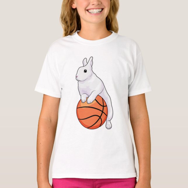 Bunny Basketball-spelare T Shirt (Framsida)