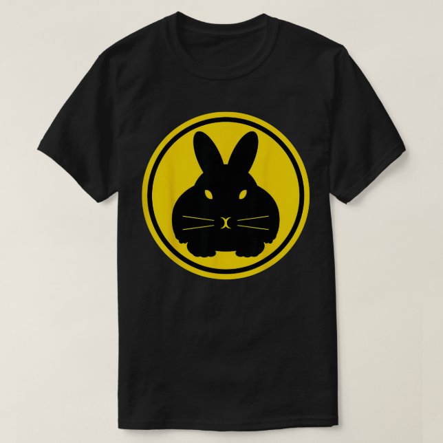 Bunny Beacon Rabbit Signal Circle  T Shirt (Design framsida)
