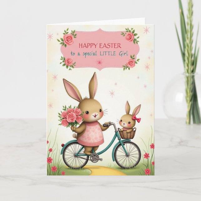 Bunny Bicycle Ride Greeting Card Kort (Framsida)