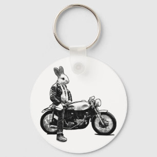 Bunny biker nyckelring