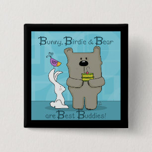 Bunny, Birdie och Bear - Best Buddies Knapp
