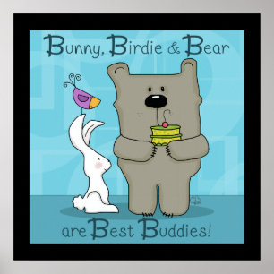 Bunny, Birdie och Bear - Best Buddies Poster