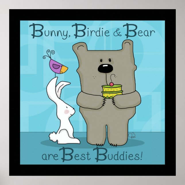 Bunny, Birdie och Bear - Best Buddies Poster (Framsidan)