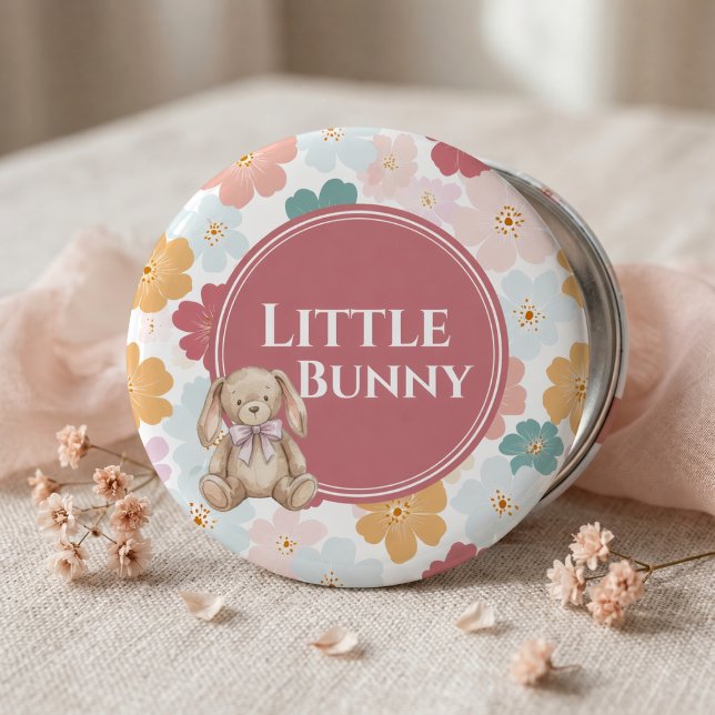 Bunny Birthday Button Cute Bunny Party Knapp (Bunny Birthday Button Cute Bunny Party Little Bunny)