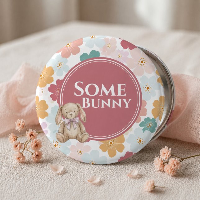 Bunny Birthday Button Cute Bunny Party Knapp (Bunny Birthday Button Cute Bunny Party Some Bunny)