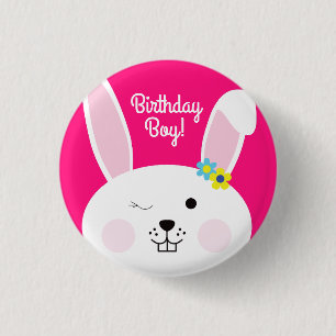 Bunny Birthday Cute Barn Rabbit Party Knapp