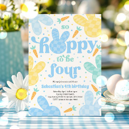 Bunny Birthday i Bunny 4e födelsedagen Party Vår Inbjudningar