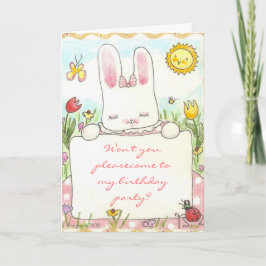 Bunny Birthday-inbjudan Inbjudan