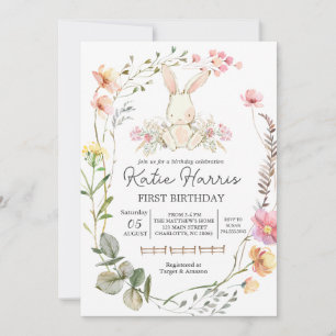 Bunny Birthday-inbjudan........................... Inbjudningar