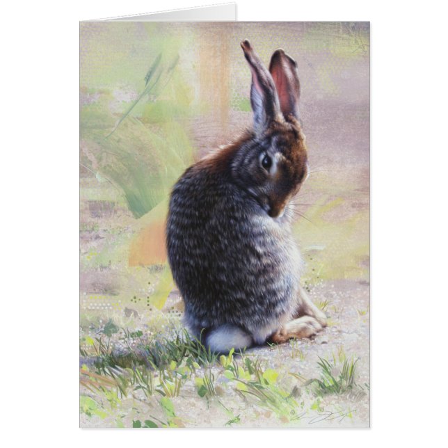 Bunny Blank Card av Andrew Denman Hälsningskort (Framsidan)