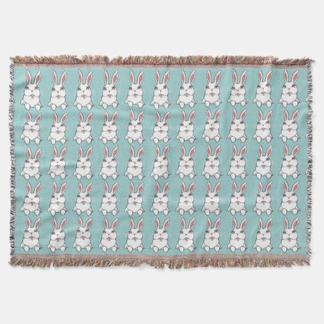 Bunny Blanket Påskhare Rabbit Throw Blankets Mysfilt (Framsidan)