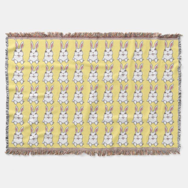Bunny Blanket Påskhare Rabbit Throw Blankets Mysfilt (Framsidan)