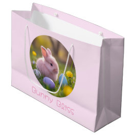 Bunny Bliss-Fluffy Rosa Bunny Påsk Large Gift