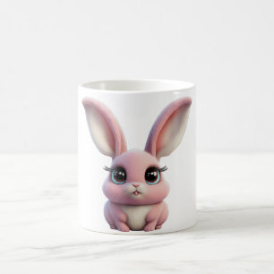 Bunny Bliss: Rosa Rabbit Mugg