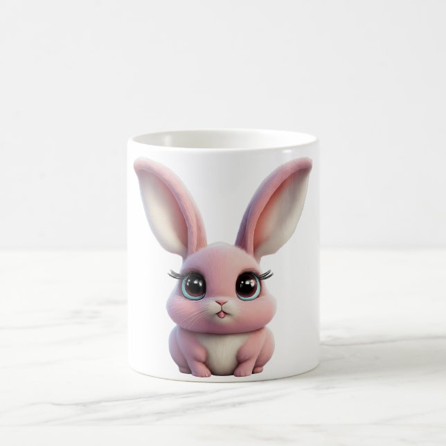 Bunny Bliss: Rosa Rabbit Mugg (Center)