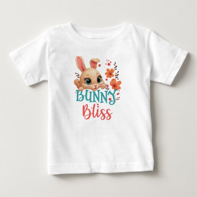 Bunny Bliss: Soft and Sweet T Shirt (Framsida)