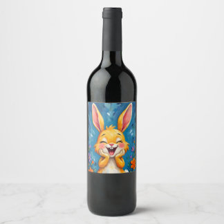 Bunny Bliss Vinflaska Etikett