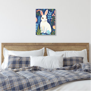 Bunny Blommigt Canvastryck