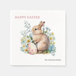 Bunny & Blommigt Egg Pappersservett