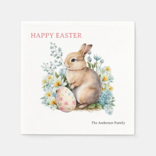 Bunny & Blommigt Egg Pappersservett
