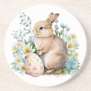 Bunny & Blommigt Egg Underlägg