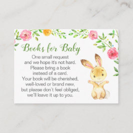 Bunny Blommigt Neutralt Bokar för Baby Bok begäran Tilläggskort