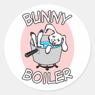 Bunny Boiler Sticker Runt Klistermärke