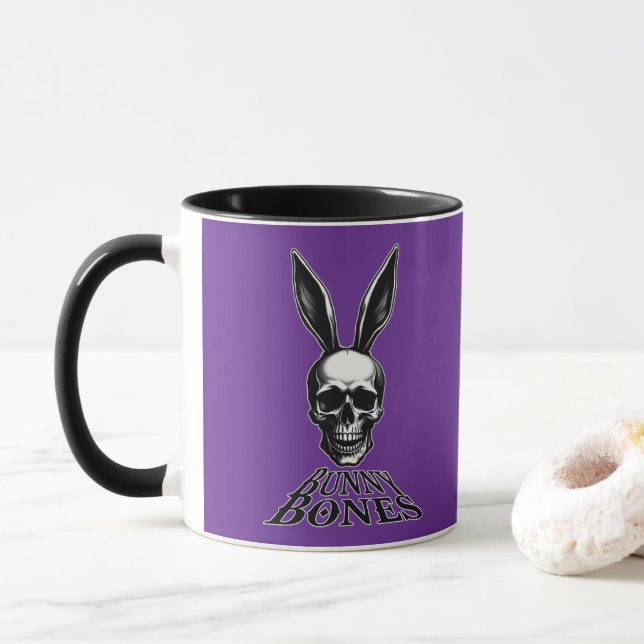Bunny Bones – Gothic Easter Bunny - caneca Mugg (Med munk)
