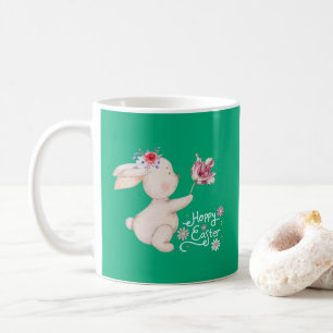 Bunny Bouquet of Flowers Kaffemugg