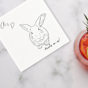 Bunny Bröllop Cocktail Napkins Pappersservett