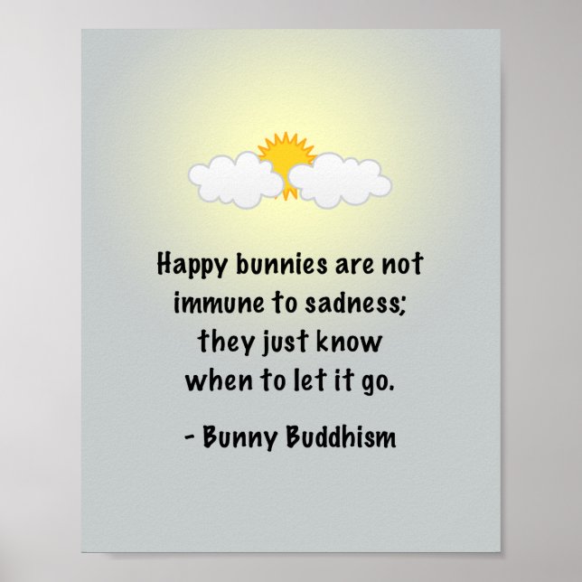 Bunny Buddhism "Let it Go" Poster (Framsidan)