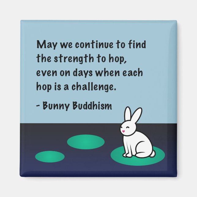 Bunny Buddhism "Strength to Skutt" Magnet (Framsidan)