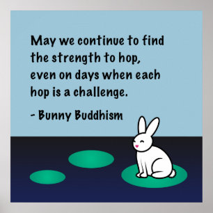 Bunny Buddhism "Styrka mot Skutt" Poster