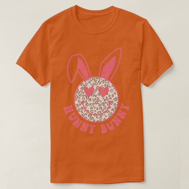 Bunny Bunny Leopard Mönster T Shirt (Design framsida)