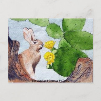 Bunny Cactus Vykort
