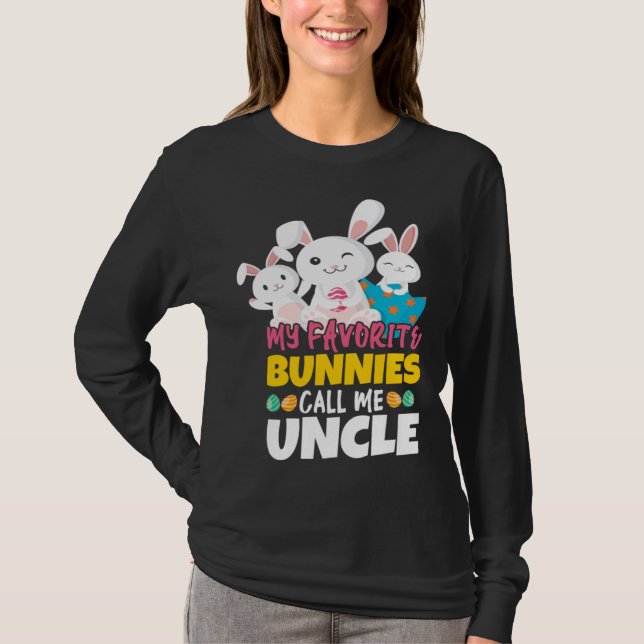 Bunny Call Me Uncle Happy Easter Sunday Egg Easter T Shirt (Framsida)