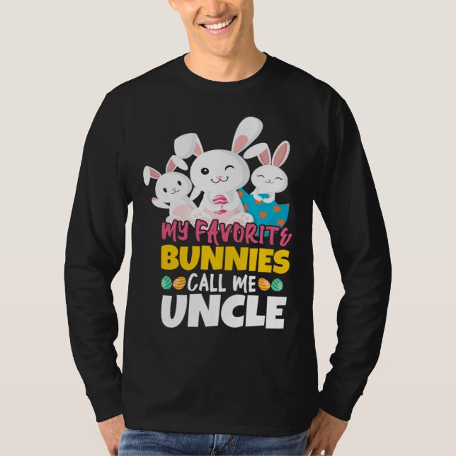 Bunny Call Me Uncle Happy Easter Sunday Egg Easter T Shirt (Framsida)