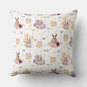 Bunny Celebrates-Påsk-dagen med fjärilar Kudde