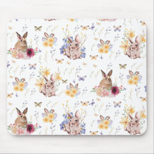 Bunny Celebrates-Påsk-dagen med fjärilar Musmatta