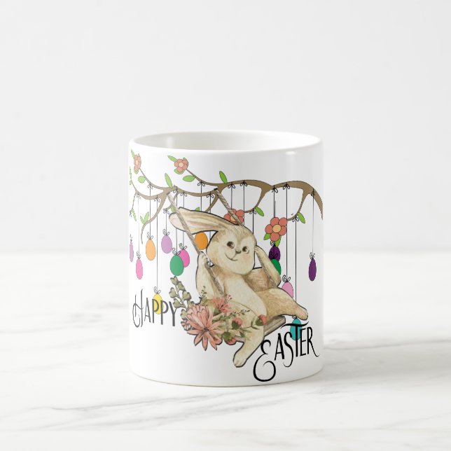 Bunny Celebrates Påsk Day Kaffemugg (Center)