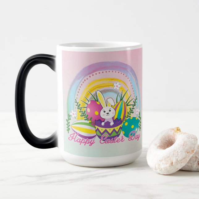 Bunny Celebrates Påsk Day Magic Mugg (Med munk)