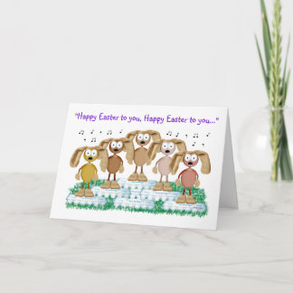 Bunny chorus helgkort