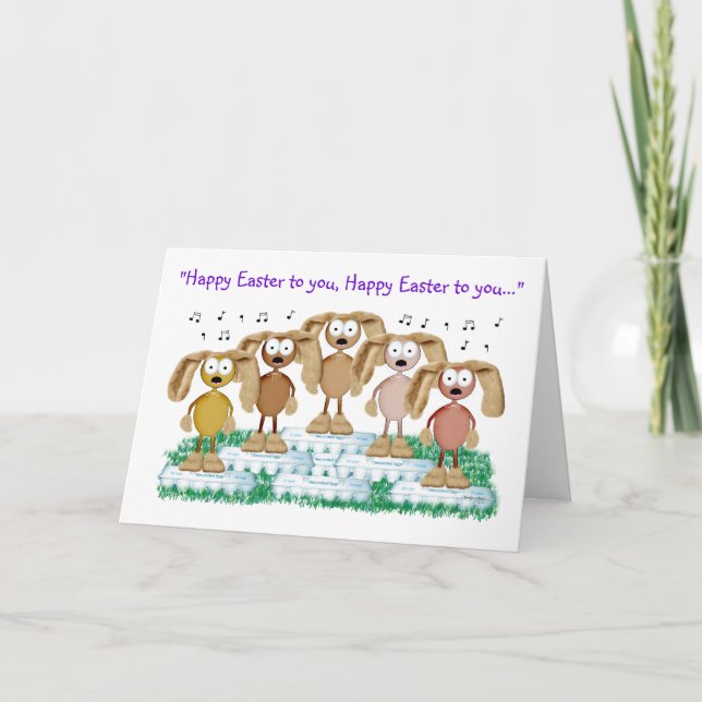 Bunny chorus helgkort (Framsida)