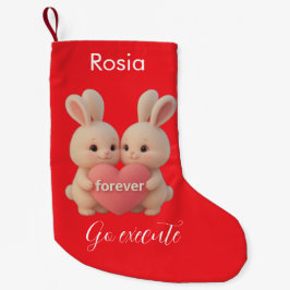Bunny Christmas Stocking – Personal Holiday Ch arm Liten Julstrumpa