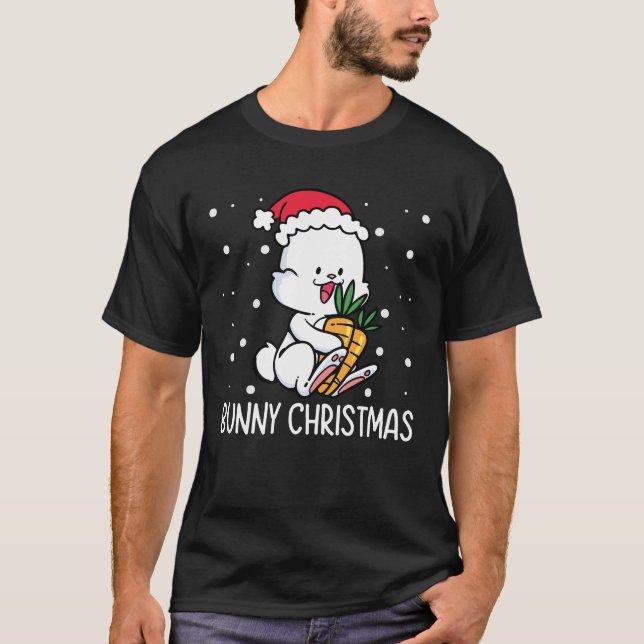 Bunny Christmas T Shirt (Framsida)