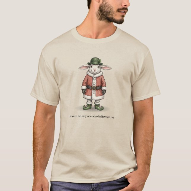 Bunny Claus - Mycket Drömmare Tröja Rolig Kanin (Framsida)