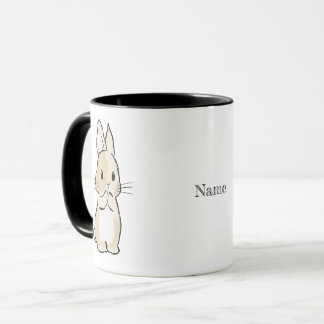 Bunny cleaning paws  mugg