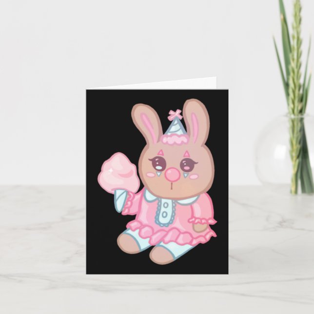 Bunny Clown Sticker Kort (Framsida)