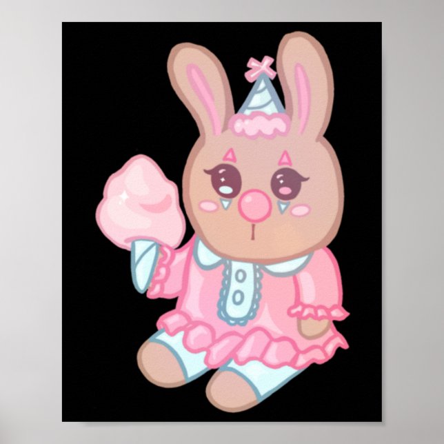 Bunny Clown Sticker Poster (Framsidan)