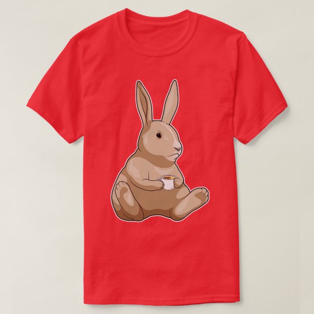 Bunny Coffee Kopp T Shirt (Design framsida)